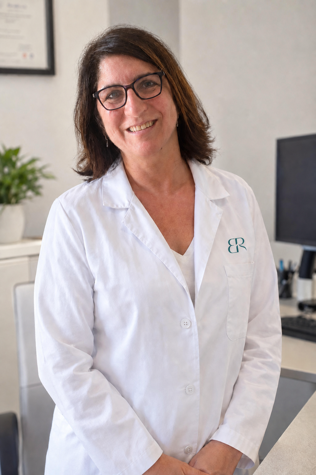 Dra. Ana Beatriz Muñoz Díaz con bata de Bearenrenal